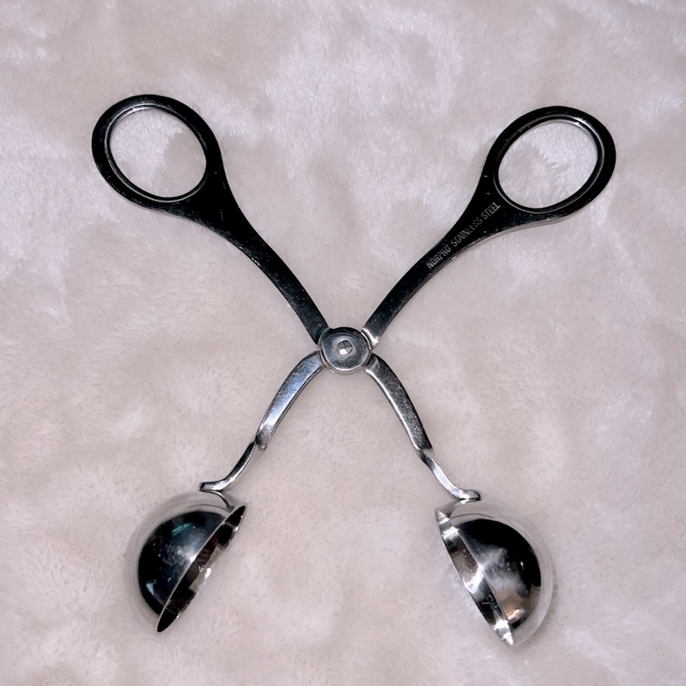 NORPRO 🍝 VINTAGE 90’s STAMPED NORPRO STAINLESS STEEL MEATBALL FRUIT BALL SCOOPER - Picture 3 of 15